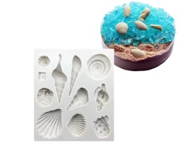 Molde silicona 10 caracoles